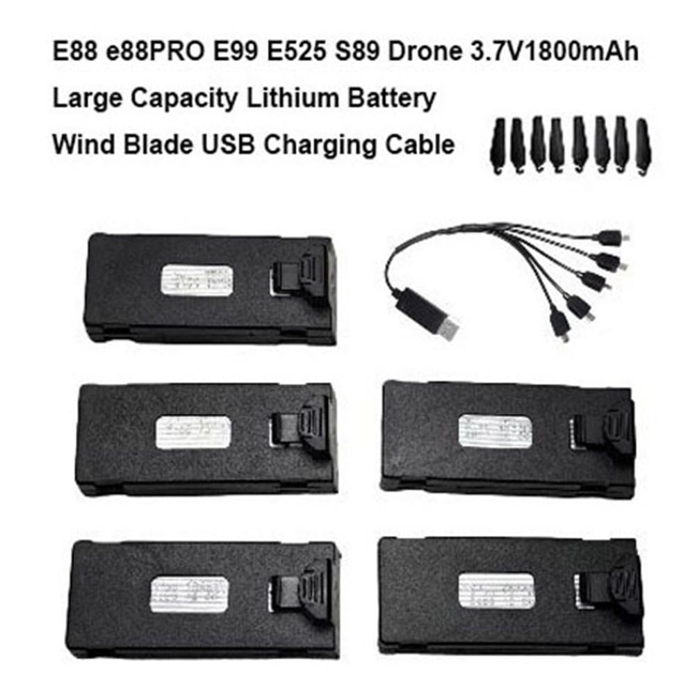 Baterai Lithium Hitam 3.7V1800 - Eachine Drone E010 ulasan dan harga
